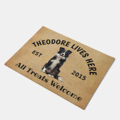 Grens Aangepast Hondenliefhebber aan Collie Deurmat (Schuin)