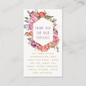 Grens bloemen en macaroons gouden grens informatiekaartje (Voorkant)