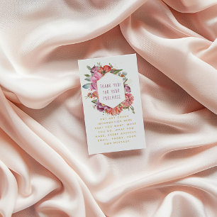 Grens bloemen en macaroons gouden grens informatiekaartje