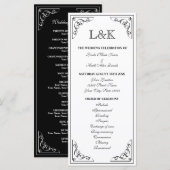 grens bruiloft ceremonie programma programmakaart (Voorkant / Achterkant)