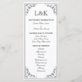 grens bruiloft ceremonie programma programmakaart (Voorkant)