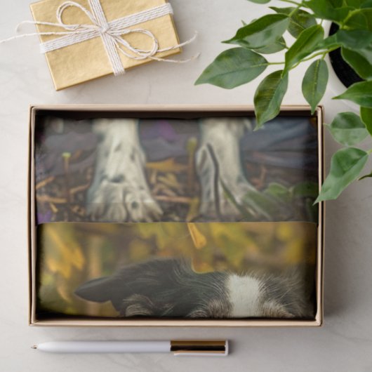 Grens Collie Angel Celestial Decoupage Tissuepapier (Geschenk)