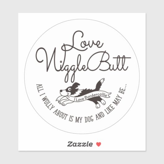 Grens collie auto sticker (Vel)