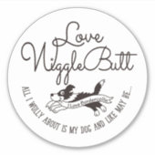 Grens collie auto sticker (Voorkant)