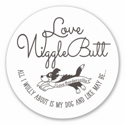 Grens collie auto sticker (Voorkant)