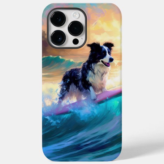 Grens Collie Beach Surfen schilderij Case-Mate iPhone Case (Achterkant)