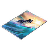 Grens Collie Beach Surfen schilderij Notitieboek (Linkerzijde)