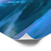 Grens Collie Beach Surfen schilderij Perfect Poster (Hoek)