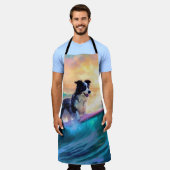 Grens Collie Beach Surfen schilderij Schort (Gedragen)