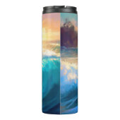 Grens Collie Beach Surfen schilderij Thermosbeker (Achterkant)