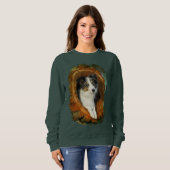 Grens Collie Blue Merle Dog Animal Funny klassiek Trui (Voorkant volledig)