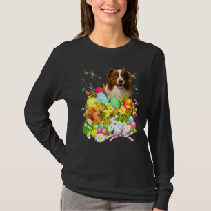Grens collie Bunny Dog met paaseieren Band Co T-shirt