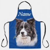 Grens Collie Dog Animal Pet Naam toevoegen Apron Schort (Voorkant)
