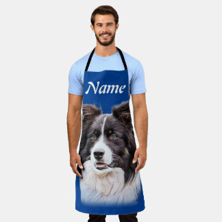 Grens Collie Dog Animal Pet Naam toevoegen Apron Schort