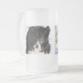 Grens Collie Dog Frosted Mok (Voorkant links)