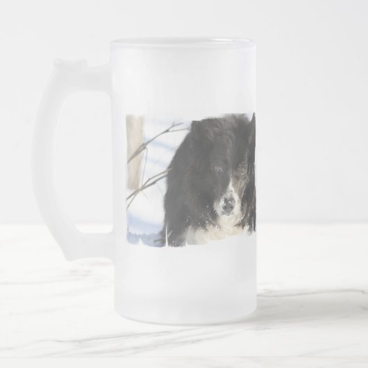 Grens Collie Dog Frosted Mok (Links)