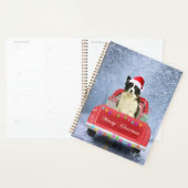 Grens Collie Dog in sneeuw, kerstmis Planner (Display)
