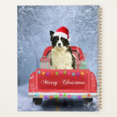 Grens Collie Dog in sneeuw, kerstmis Planner (Achterkant)