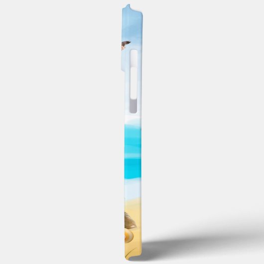 Grens Collie Dog op strand Case-Mate iPhone Case (Achterkant / Links)