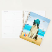 Grens Collie Dog op strand Planner (Display)