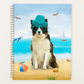 Grens Collie Dog op strand Planner (Voorkant)