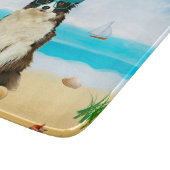 Grens Collie Dog op strand Snijplank (Hoek)