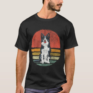 grens Collie Dog Retro Border Collie Love T-shirt