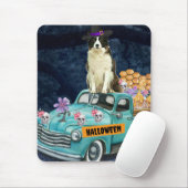 Grens Collie Halloween Truck Scary Night Muismat (Met muis)