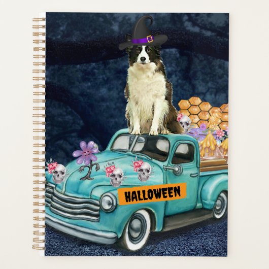 Grens Collie Halloween Truck Scary Night Planner (Voorkant)