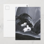 Grens Collie het Vastleggen van het Schilderen Briefkaart (Voorkant / Achterkant)