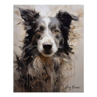 Grens Collie hond in de wind 001 - Yacobsen Deros Perfect Poster