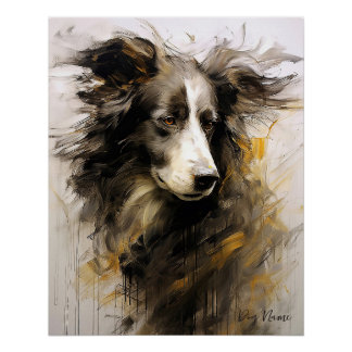 Grens Collie hond in de wind 002 - Yacobsen Deros Perfect Poster