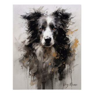 Grens Collie hond in de wind 005 - Yacobsen Deros Perfect Poster