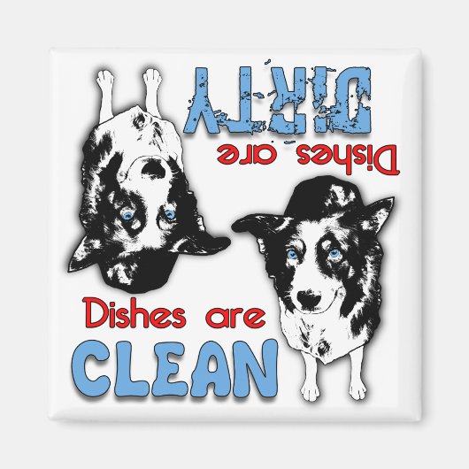 Grens Collie Hondenliefhebbers Vaatwasser Magnet (Voorkant)