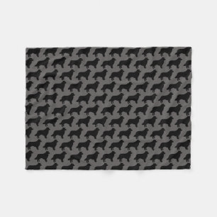 Grens Collie hondenras silhouet patroon Fleece Deken
