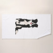 Grens Collie Illustratie! Badhanddoek (Badhanddoek)