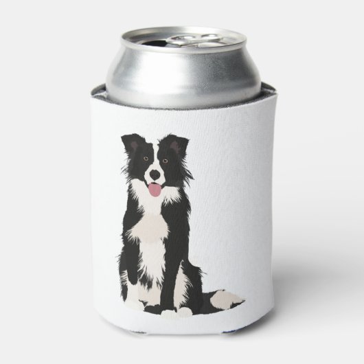 Grens Collie Illustratie! Blikjeskoeler (Blikje Voorkant)