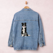 Grens Collie Illustratie! Denim Jacket (Hangar)