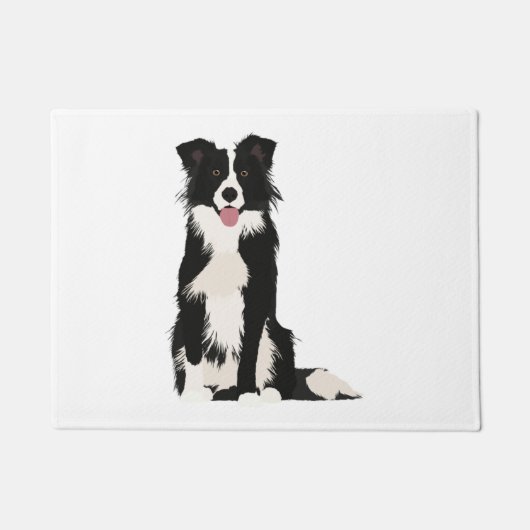Grens Collie Illustratie! Deurmat (Voorkant)