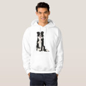 Grens Collie Illustratie! Hoodie (Voorkant volledig)