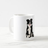 Grens Collie Illustratie! Koffiemok (Voorkant links)