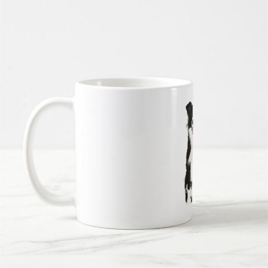 Grens Collie Illustratie! Koffiemok (Links)