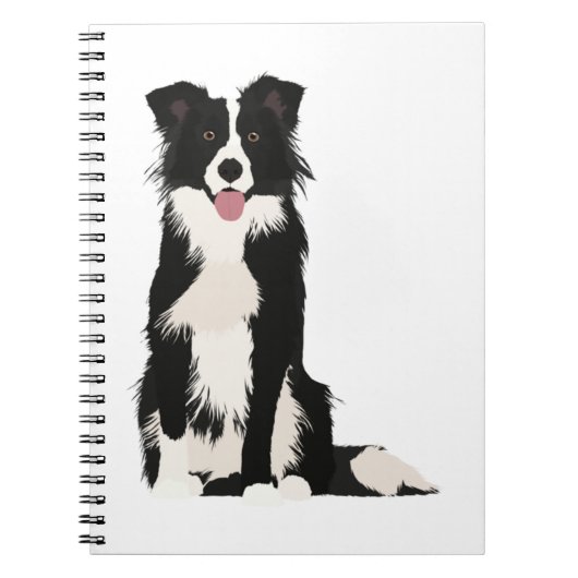 Grens Collie Illustratie! Notitieboek (Voorkant)