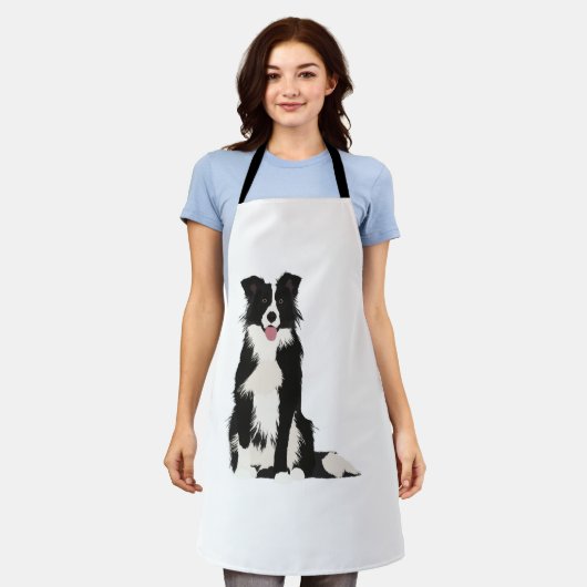 Grens Collie Illustratie! Schort (Gedragen)