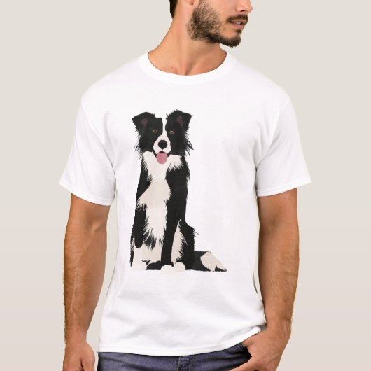 Grens Collie Illustratie! T-shirt (Voorkant)