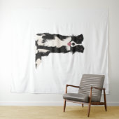 Grens Collie Illustratie! Wandkleed (In Situ (horizontaal))