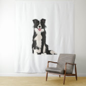 Grens Collie Illustratie! Wandkleed (In situ)