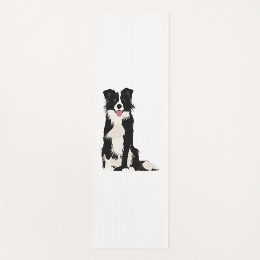 Grens Collie Illustratie! Yogamat (Voorkant)