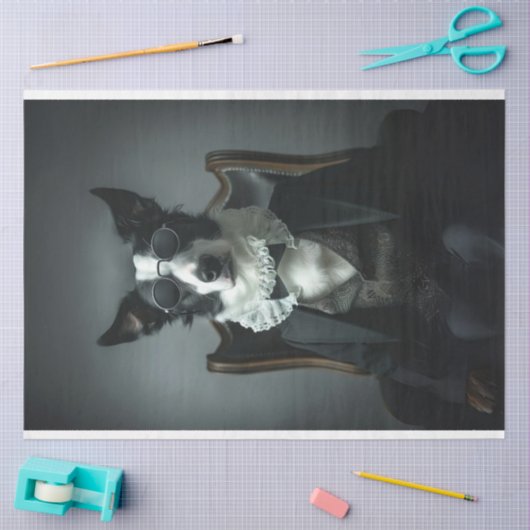 Grens Collie in Suite Shades Decoupage Tissuepapier (Craft)