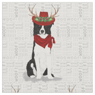 Grens Collie Kersthond met Antlers Stof